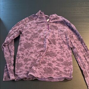Athleta Purple Quarter-Zip Jacket